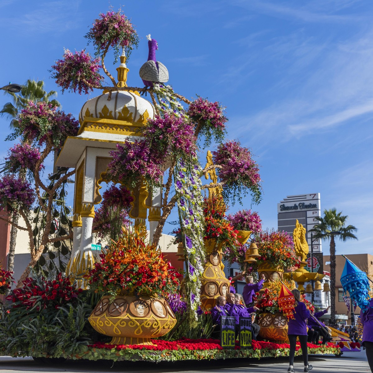 An intricately made Rose Parade Float from Floatfest 2020.