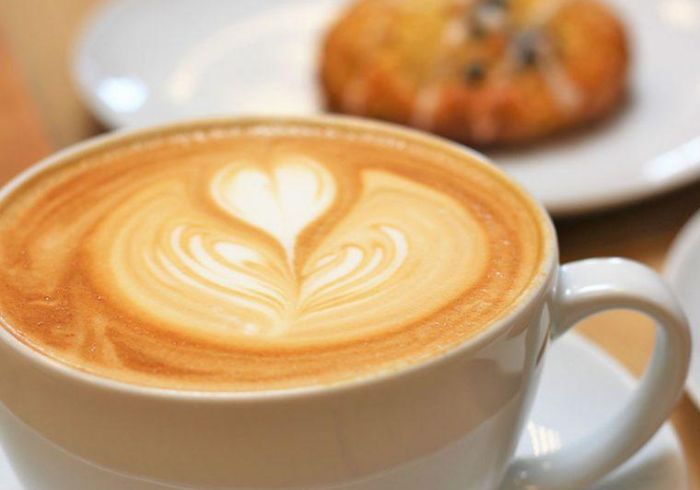 Rosebud Coffee Latte and scone