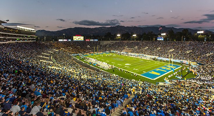 Ucla football at rose bowl stadium